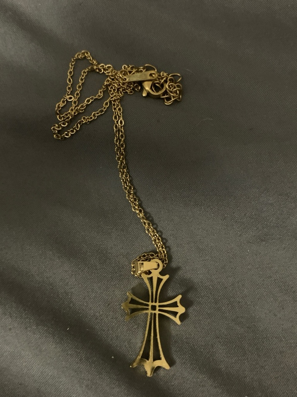 Gold Cross Pendant Necklace - Women Jewelry